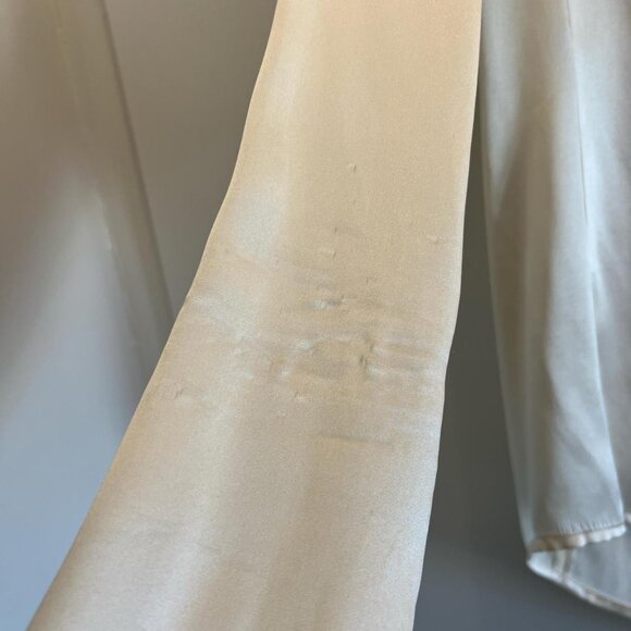 Orseund Iris 100% Silk long sleeve top ivory cream white blouse size XS - Picture 4 of 6